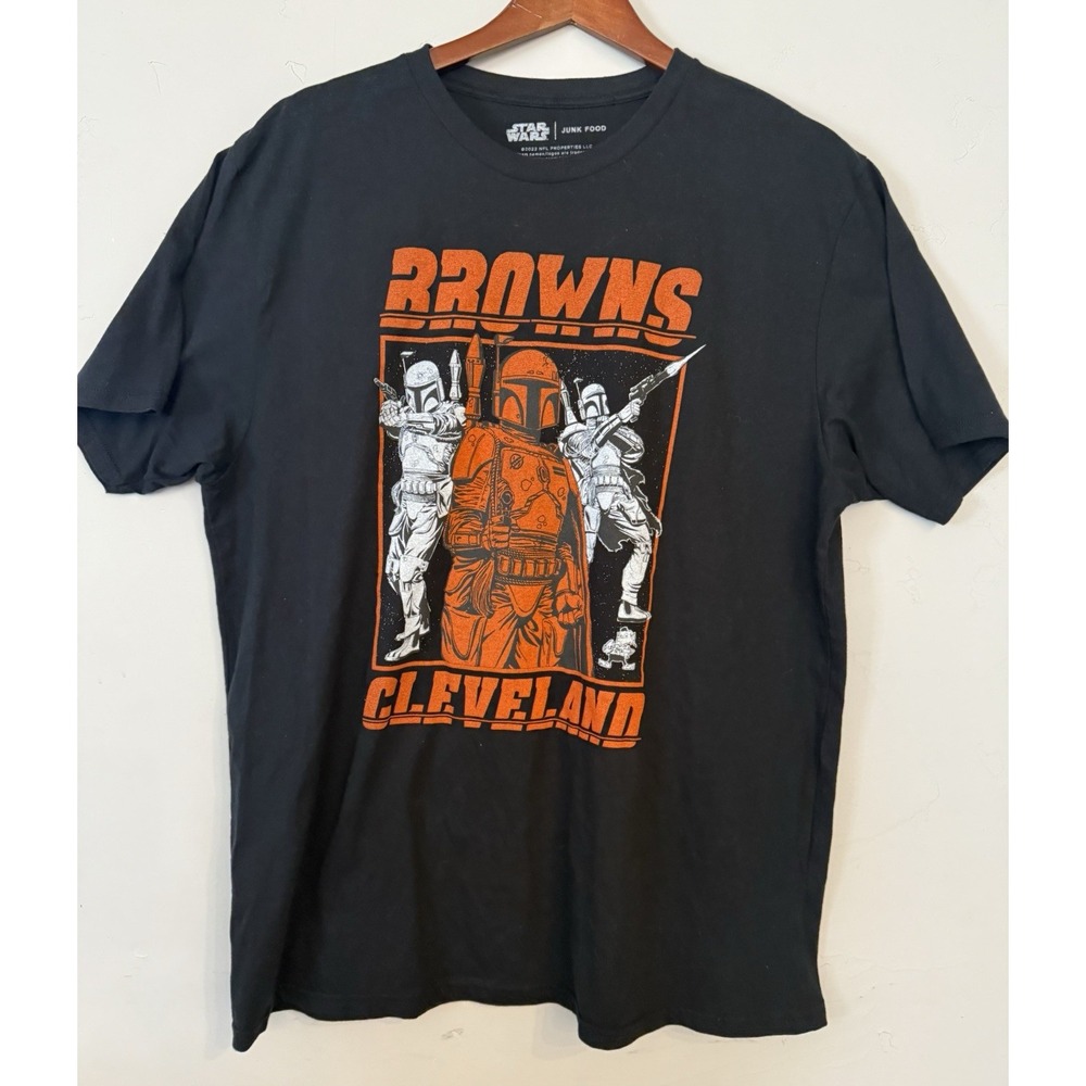 Cleveland Browns Star Wars Boba Fest NFL T-Shirt Men's size XL Junk‎ Food